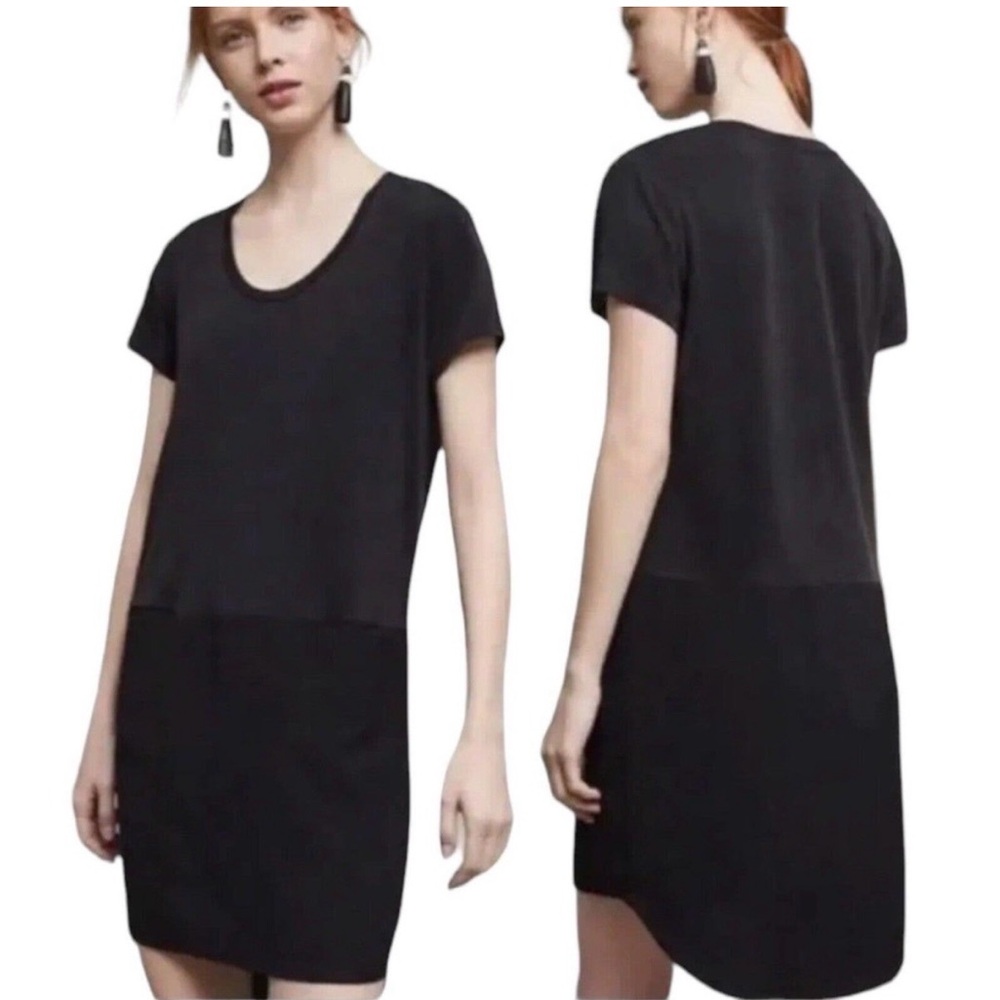 Anthropologie Dolan Left Coast Collection Loren Black Dress, Sz L - Lagenlook